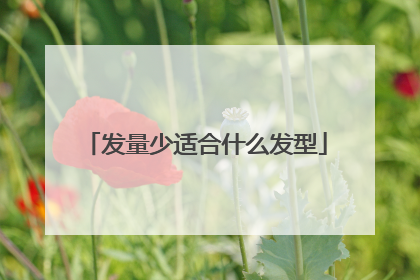 发量少适合什么发型