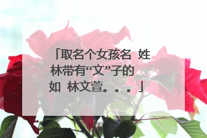 取名个女孩名 姓林带有“文”子的 如 林文萱。。。