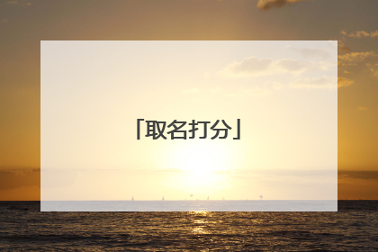 取名打分