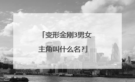 变形金刚3男女主角叫什么名?