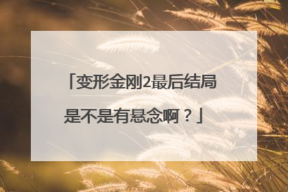 变形金刚2最后结局是不是有悬念啊？