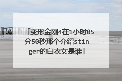 变形金刚4在1小时05分50秒那个介绍stinger的白衣女是谁