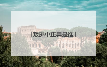 叛逃中正男是谁