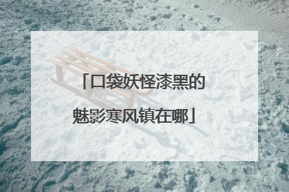 口袋妖怪漆黑的魅影寒风镇在哪