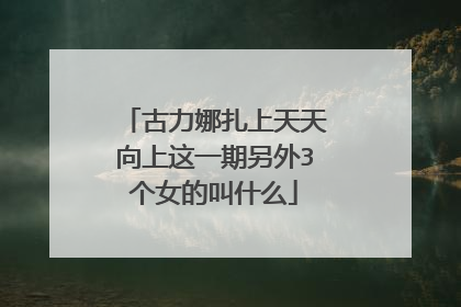 古力娜扎上天天向上这一期另外3个女的叫什么