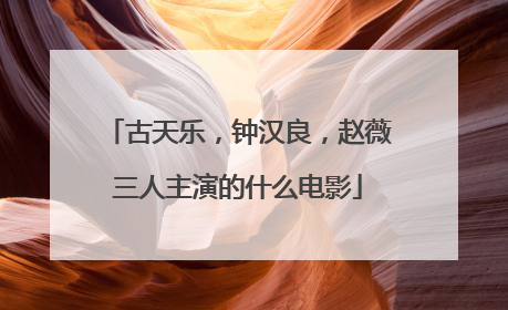 古天乐，钟汉良，赵薇三人主演的什么电影