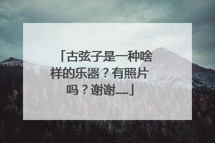 古弦子是一种啥样的乐器？有照片吗？谢谢……