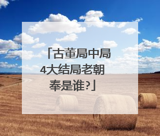 古董局中局4大结局老朝奉是谁?