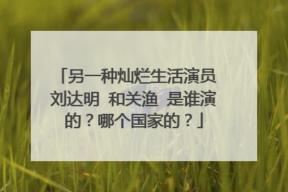 另一种灿烂生活演员 刘达明 和关渔 是谁演的？哪个国家的？