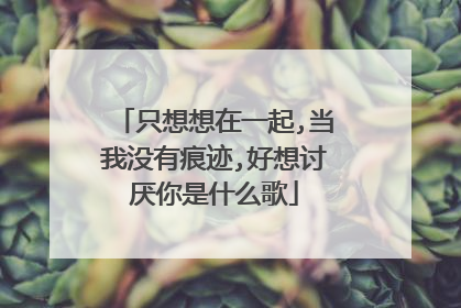 只想想在一起,当我没有痕迹,好想讨厌你是什么歌