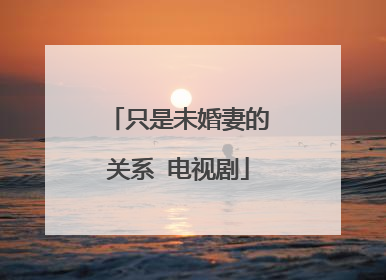 只是未婚妻的关系 电视剧
