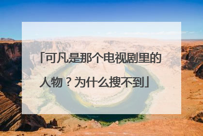 可凡是那个电视剧里的人物？为什么搜不到