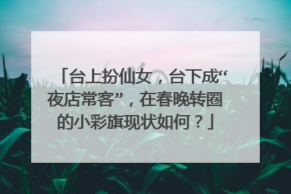 台上扮仙女，台下成“夜店常客”，在春晚转圈的小彩旗现状如何？