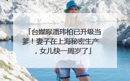 台媒曝潘玮柏已升级当爹!妻子在上海秘密生产,女儿快一周岁了