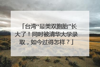 台湾“最美双胞胎”长大了！同时被清华大学录取，如今过得怎样？