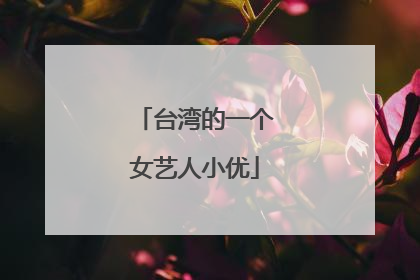 台湾的一个女艺人小优