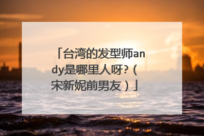 台湾的发型师andy是哪里人呀?(宋新妮前男友)