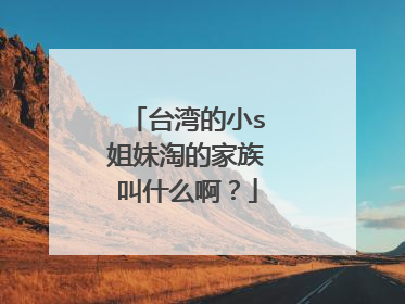 台湾的小s姐妹淘的家族叫什么啊?