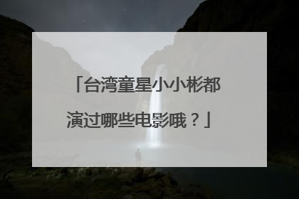 台湾童星小小彬都演过哪些电影哦？