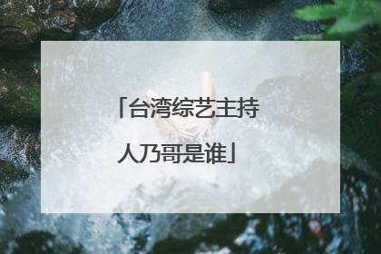 台湾综艺主持人乃哥是谁