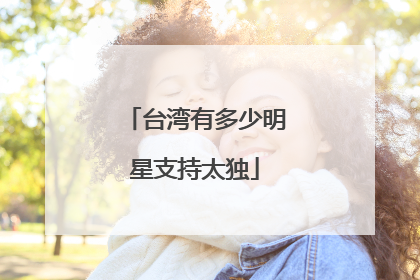 台湾有多少明星支持太独