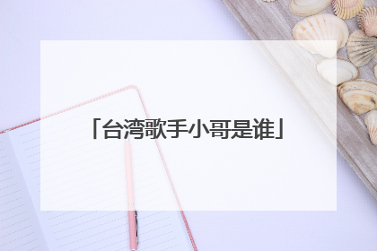台湾歌手小哥是谁