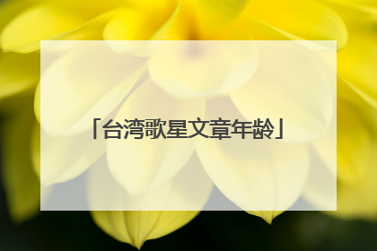 台湾歌星文章年龄