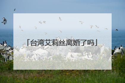 台湾艾莉丝离婚了吗