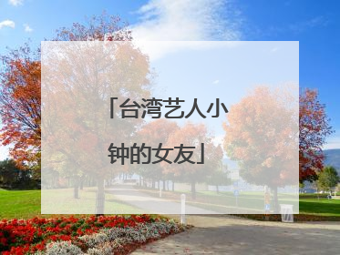 台湾艺人小钟的女友