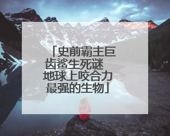 史前霸主巨齿鲨生死谜 地球上咬合力最强的生物