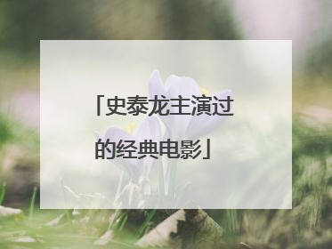 史泰龙主演过的经典电影