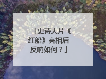 史诗大片《红船》亮相后反响如何?