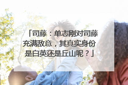 司藤:单志刚对司藤充满敌意,其真实身份是白英还是丘山呢?