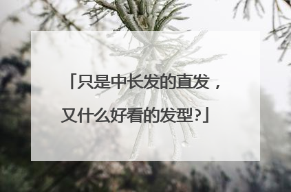 只是中长发的直发，又什么好看的发型?