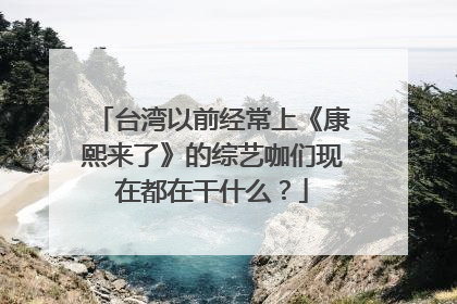 台湾以前经常上《康熙来了》的综艺咖们现在都在干什么？