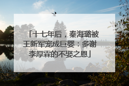 十七年后，秦海璐被王新军宠成巨婴：多谢李厚霖的不娶之恩