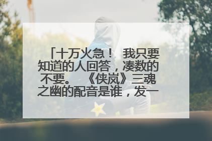 十万火急！ 我只要知道的人回答，凑数的不要。 《侠岚》三魂之幽的配音是谁，发一下个人资料，谢谢！