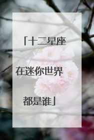 十二星座在迷你世界都是谁