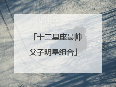 十二星座最帅父子明星组合