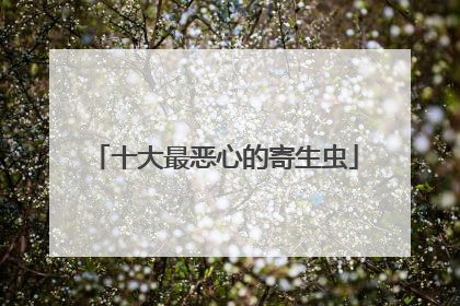 十大最恶心的寄生虫