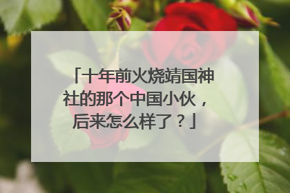十年前火烧靖国神社的那个中国小伙，后来怎么样了？