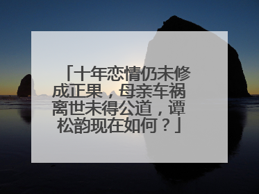 十年恋情仍未修成正果，母亲车祸离世未得公道，谭松韵现在如何？