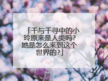 千与千寻中的小玲原来是人类吗?她是怎么来到这个世界的?