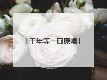 千年等一回原唱