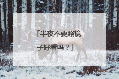 半夜不要照镜子好看吗？