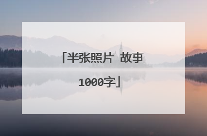 半张照片 故事 1000字