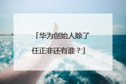 华为创始人除了任正非还有谁?