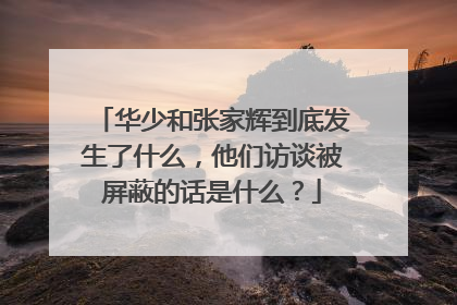 华少和张家辉到底发生了什么，他们访谈被屏蔽的话是什么？