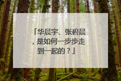 华晨宇、张碧晨,是如何一步步走到一起的?
