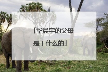 华晨宇的父母是干什么的